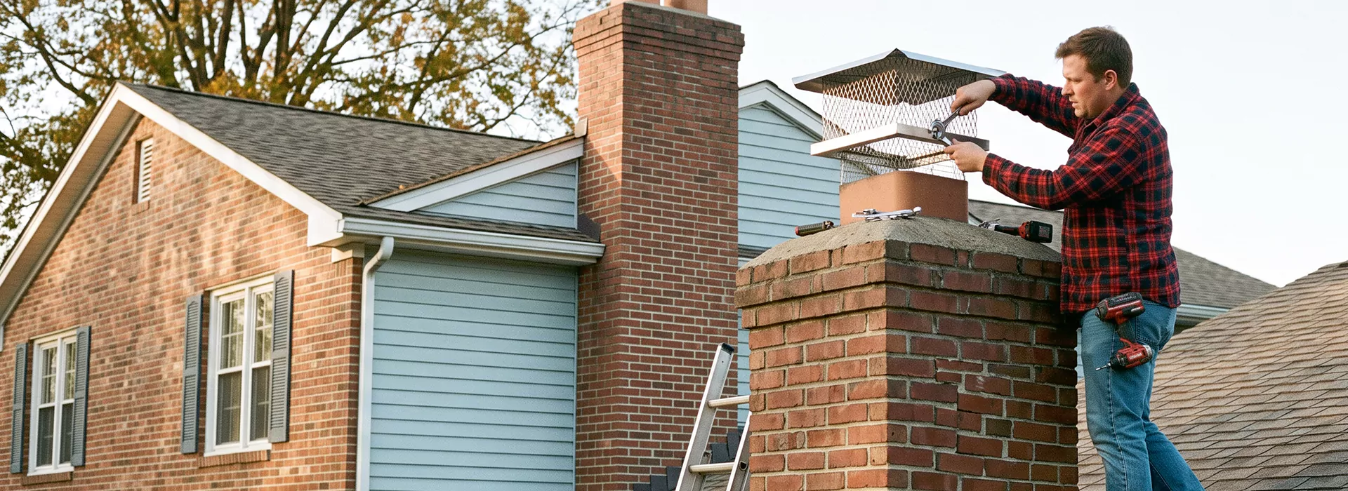 Chimney Spark Arrestor Installation in Edison