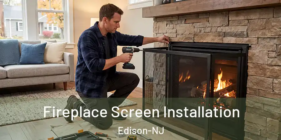 Fireplace Screen Installation Edison-NJ