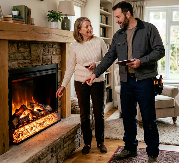 Why Edison Homeowners Choose Our Electric Fireplace Embers Team?
