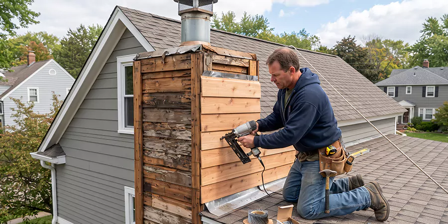 Wood Chimney Chase Repair Edison