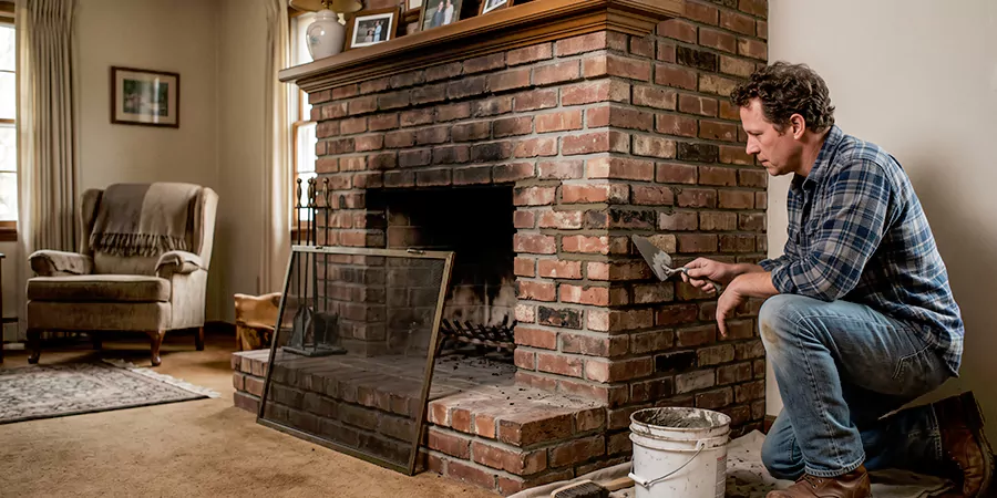 Old Fireplace Safety Repair Edison